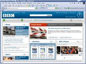 FlashPeak SlimBrowser BBC الصفحة الرئيسية