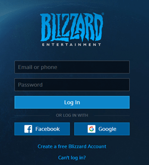 logowanie do Blizzarda