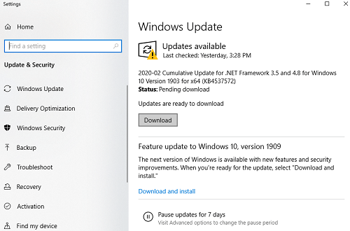 Windows "naujinimo