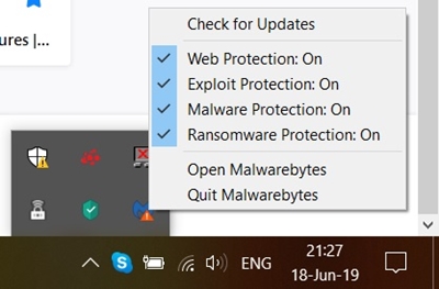 علبة حماية Malwarebytes