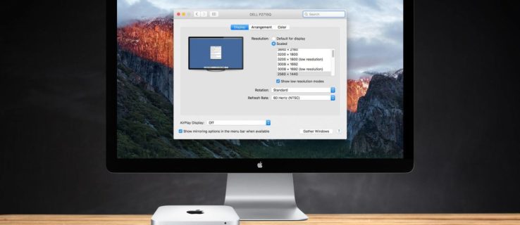 Kaip nustatyti pasirinktines išorinių ekranų skiriamąsias gebas „Mac OS X“.