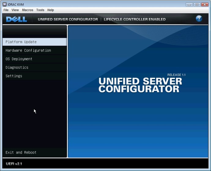 „Dell Unified Server Configurator“.