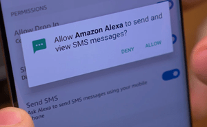 tillade Amazon Alexa at sende og se SMS-beskeder