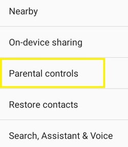 controls parentals