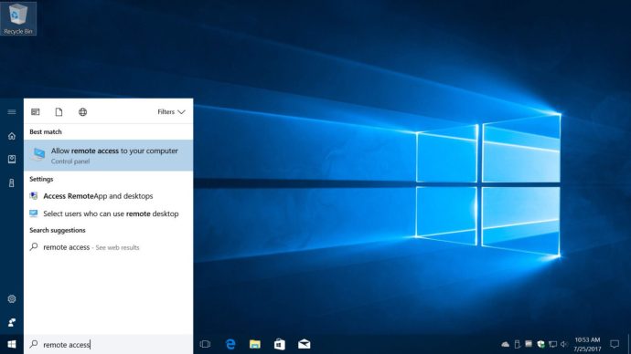 Windows 10 staat toegang op afstand toe
