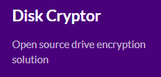 DiskCryptors hjemmeside