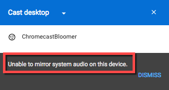 Chromecast কোনো অডিও নেই