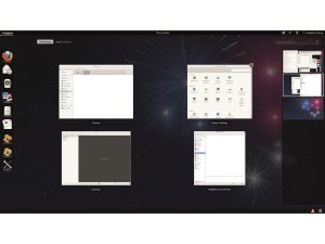 Fedora töölaud kaldub minimalistliku poole