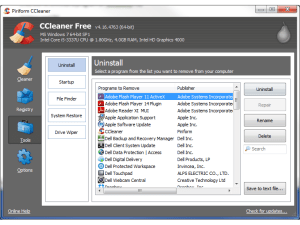 Ako odinštalovať program v systéme Windows pomocou CCleaner
