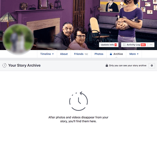 حذف قصة الفيسبوك